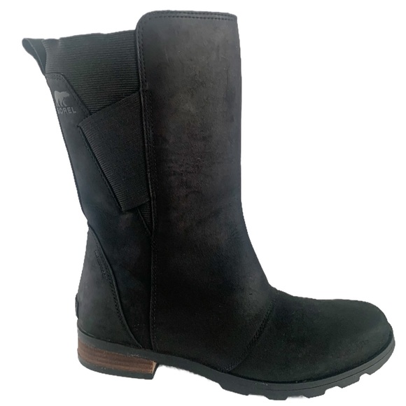 Sorel Emelie Mid Black Boot Size 9 - Picture 1 of 9